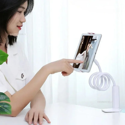 Soporte para teléfono de 128 cm, reposacabezas, brazo largo flexible
