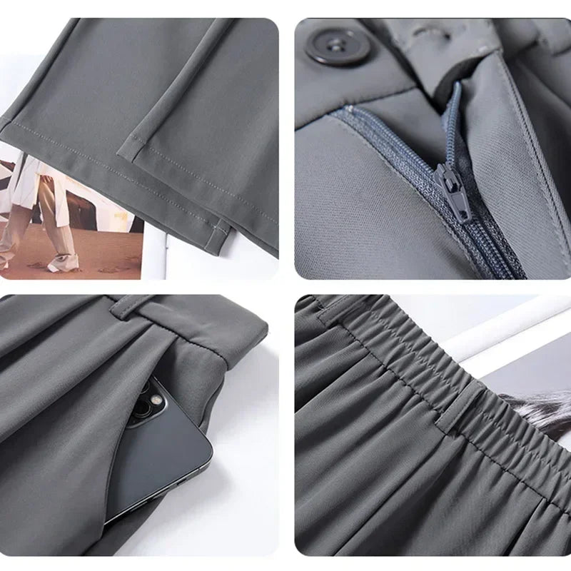 Pantalones de traje de moda para mujer, transpirables, holgados