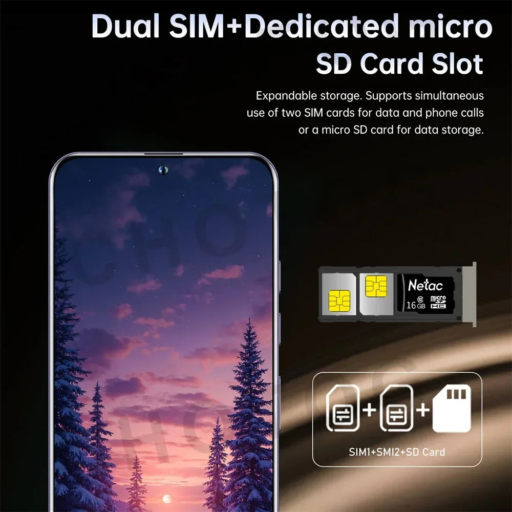 Teléfono inteligente SMS 24 Ultra original de 2025, pantalla de 7,3