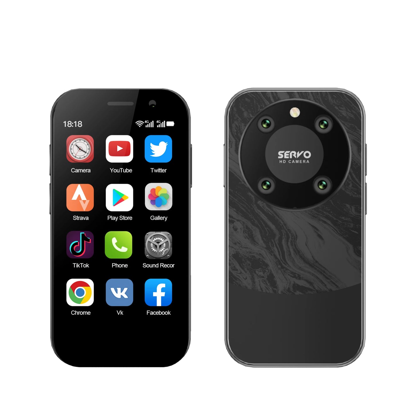 SERVO KING9000 Mini Smartphone 4G LTE, Android, Google Play, 16 GB