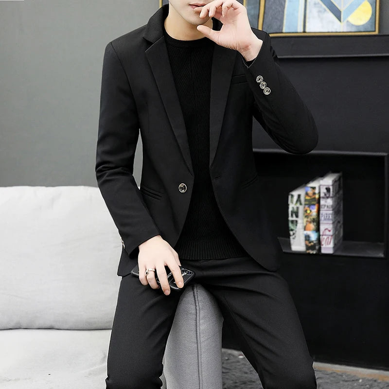 Traje casual de alta calidad 2024 para hombre (traje + pantalón)