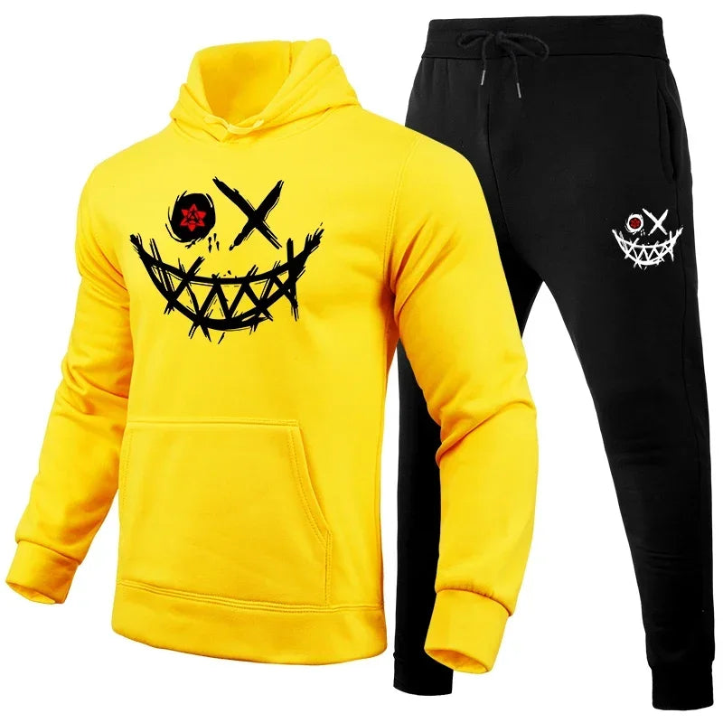 Chándal de moda para hombre, sudadera con capucha, pantalones