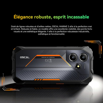 OSCAL Marine 2 [Sin cargador UE] Smartphone robusto 11000mAh 24 (8 + 16) GB