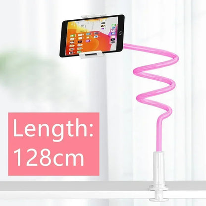Soporte para teléfono de 128 cm, reposacabezas, brazo largo flexible