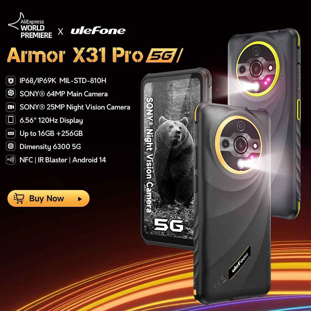 Ulefone Armor X31 Pro 5G Teléfono robusto Android 14