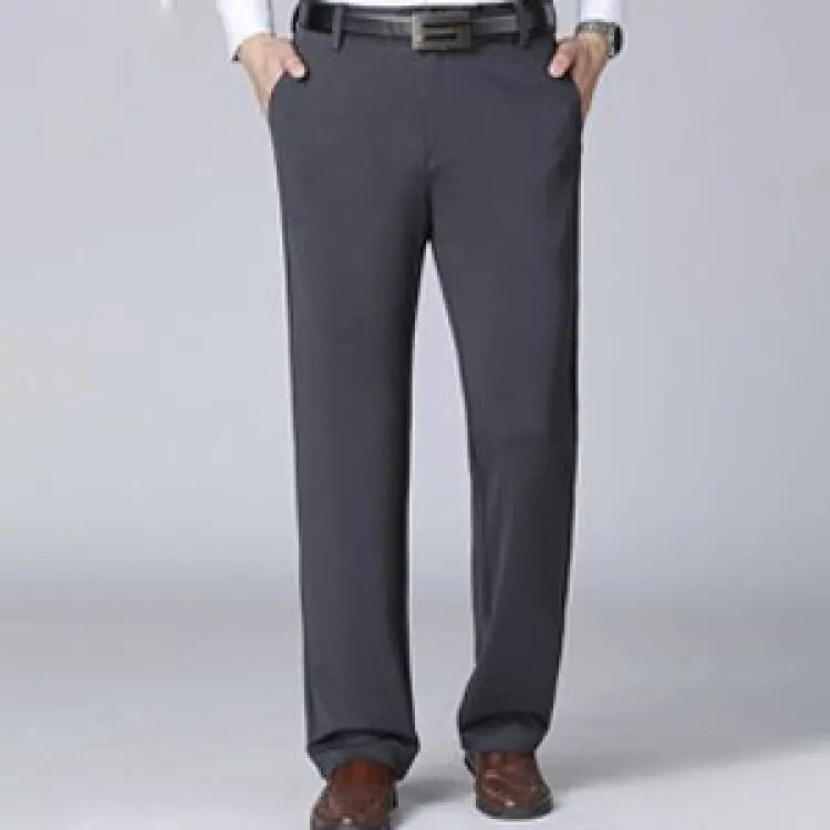Pantalones de traje de seda de hielo para hombre Pantalones holgados