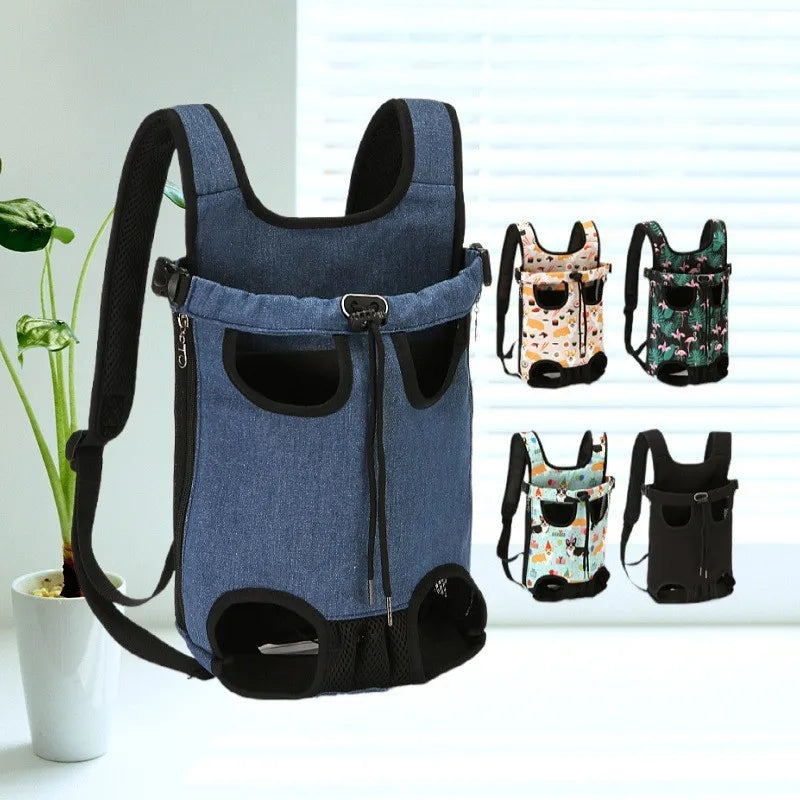 Bolsa de transporte ajustable para gatos, mochila de doble hombro para mascota