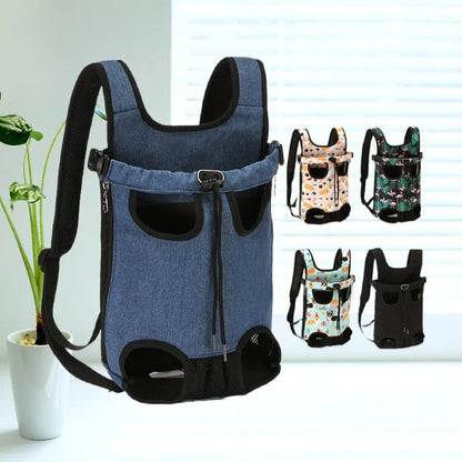 Bolsa de transporte ajustable para gatos, mochila de doble hombro para mascota