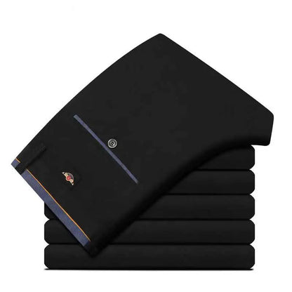 Pantalones de traje elásticos para hombre, pantalones de oficina