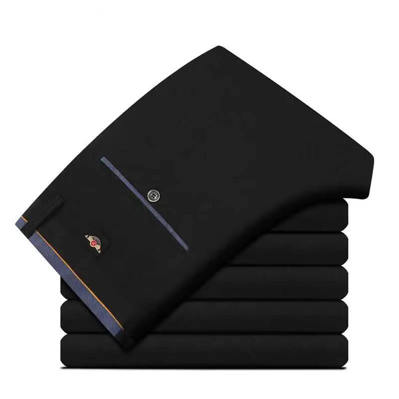 Pantalones de traje elásticos para hombre, pantalones de oficina