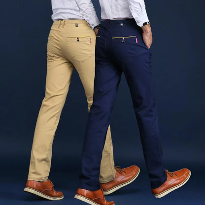Pantalones para hombre 2024, nuevo estilo clásico, de algodón elástico