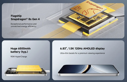 POCO F7 5G NFC Smartphone Snapdragon®8S Gen 4 Batería 6500mAh 90W