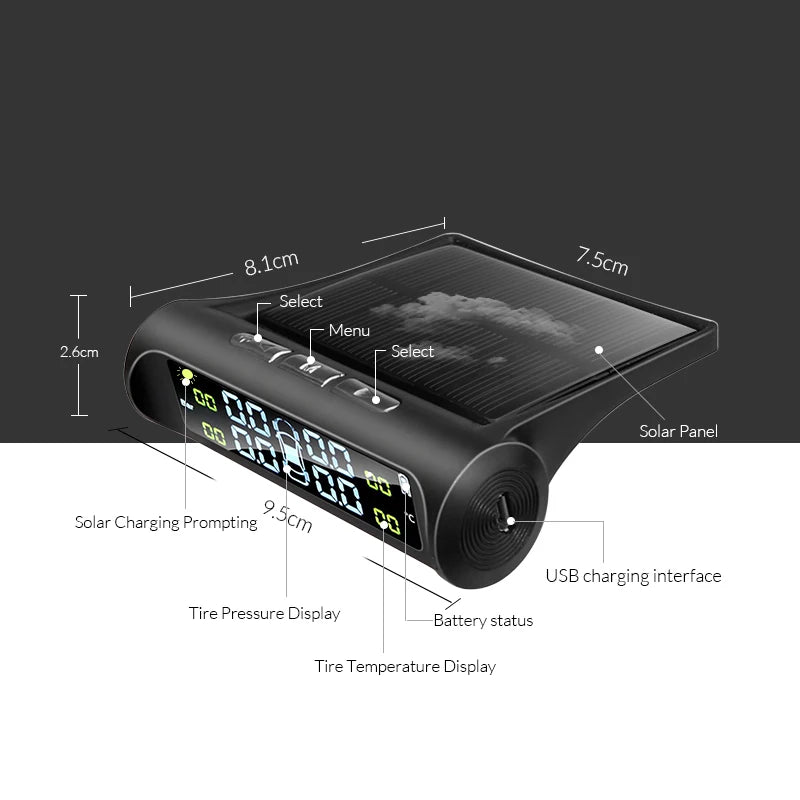 Sistema de monitoreo de presión de neumáticos TPMS inteligente para automóvil