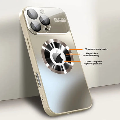 Nueva funda mate de lujo metálica de titanio para iPhone 16, 15, 14, 13