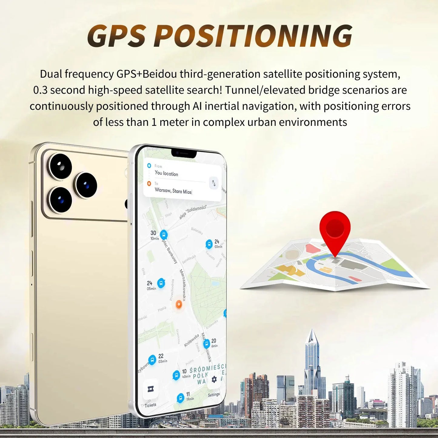 Nuevo teléfono inteligente i17 Pro Max 5G 7.0HD con doble tarjeta SIM