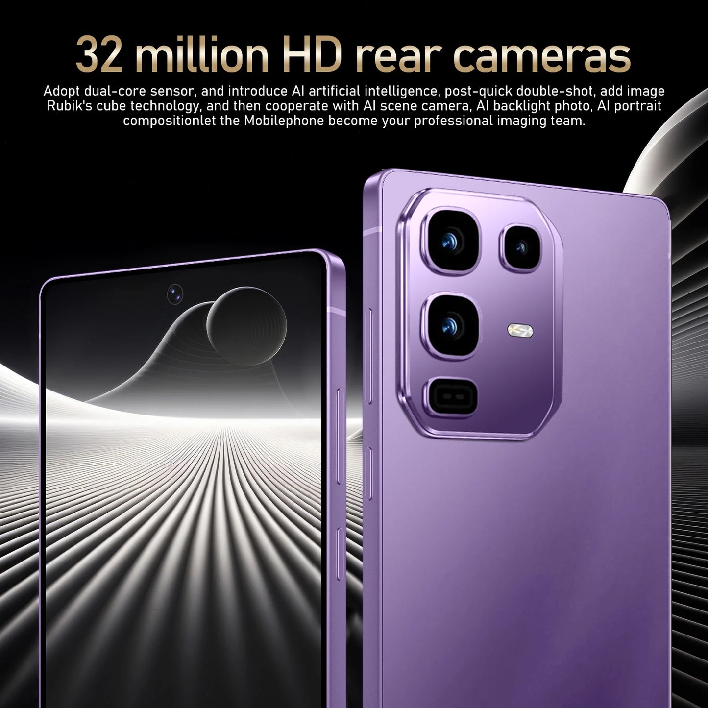 Teléfono inteligente FUFFI S24 Pro, Android 12, pantalla de 6,8 pulgadas