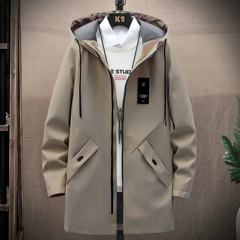 Chaqueta con capucha para hombre, nueva chaqueta de otoño 2025