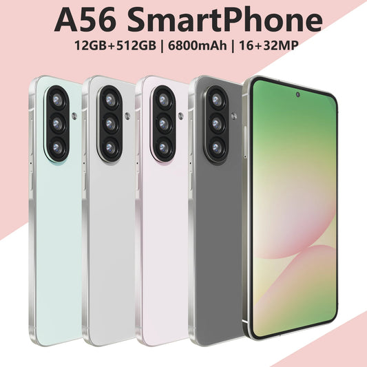 Versión global A56 Smartphone Android, 6.8 pulgadas, 12 GB de RAM