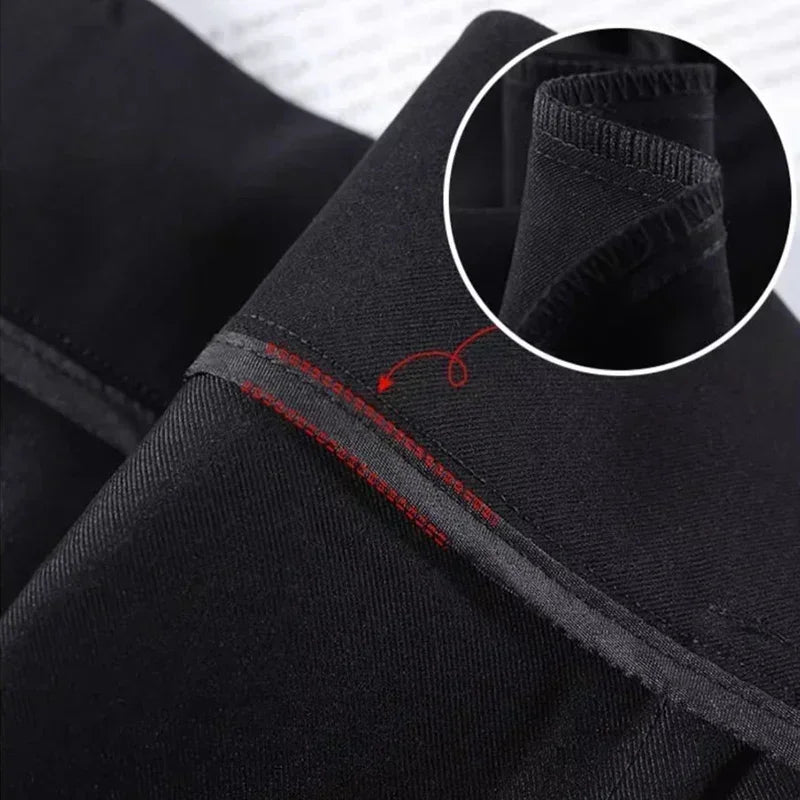 Pantalones finos de cintura alta para mujer, pantalón de traje cómodo