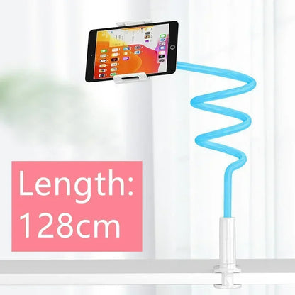 Soporte para teléfono de 128 cm, reposacabezas, brazo largo flexible