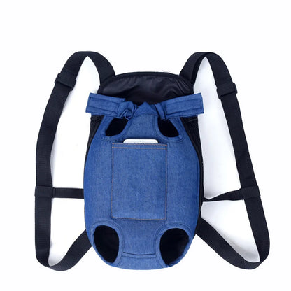 Bolsa de transporte ajustable para gatos, mochila de doble hombro para mascota