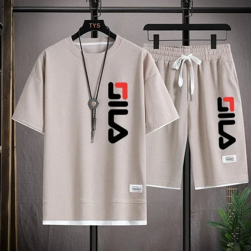 Nuevo conjunto de dos piezas de camiseta y pantalones cortos