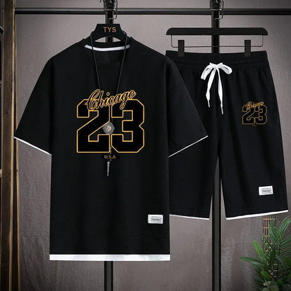 Traje deportivo de alta calidad para hombre, cómodo y de moda de verano
