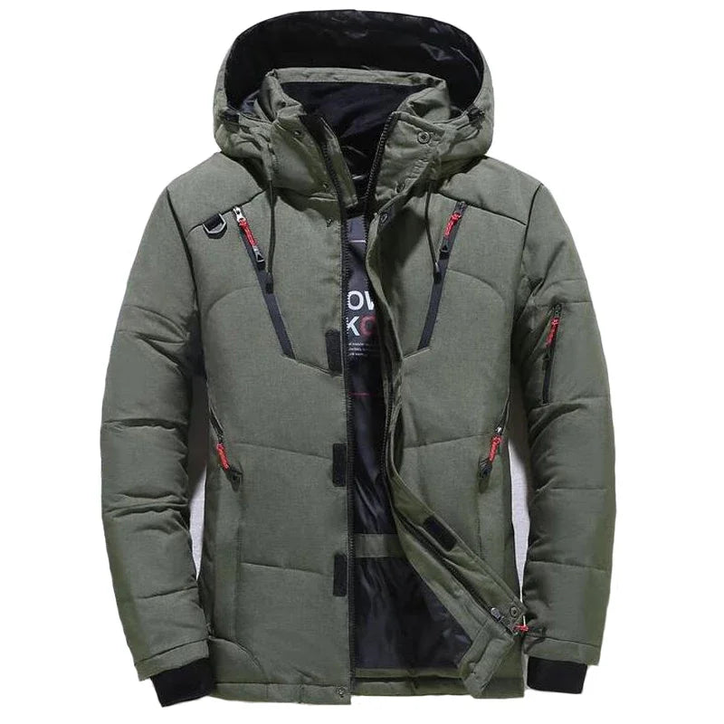 Chaqueta de invierno para hombre, informal, de plumón, cálida