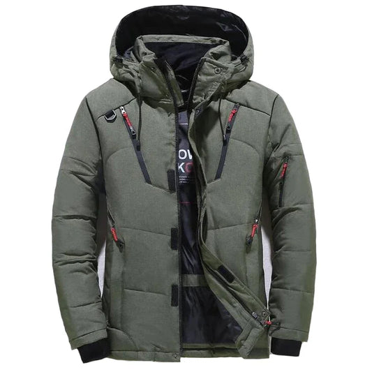Chaqueta de invierno para hombre, informal, de plumón, cálida