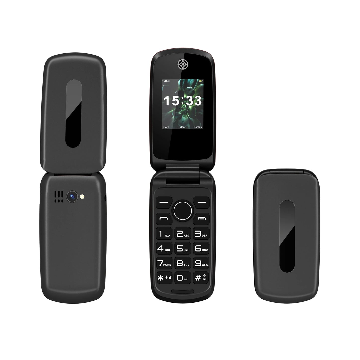 Teléfono móvil plegable SERVO F4 con 2 SIM, modo de espera, grabación