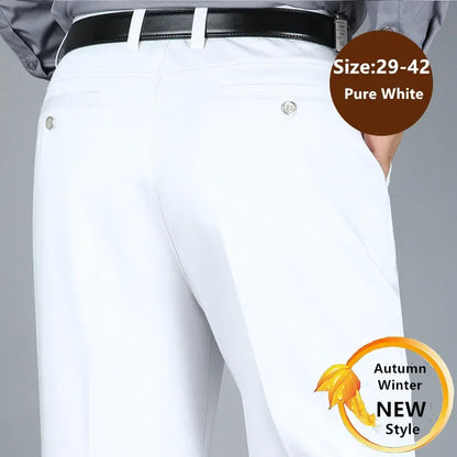 Pantalones de traje para hombre, pantalones formales de vestir