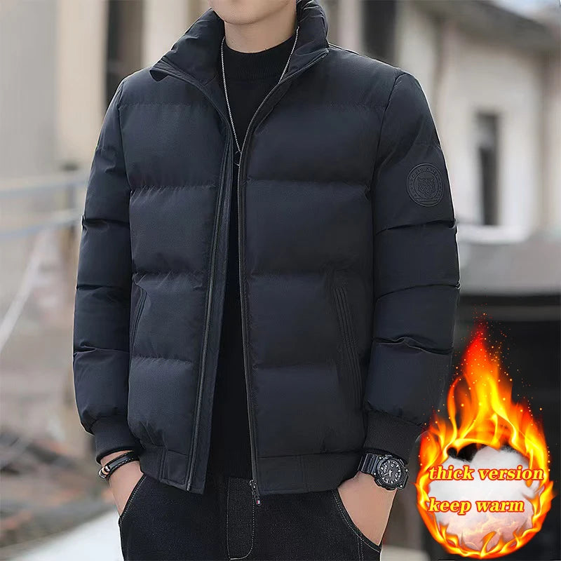 Chaqueta de algodón con cuello alto para otoño e invierno