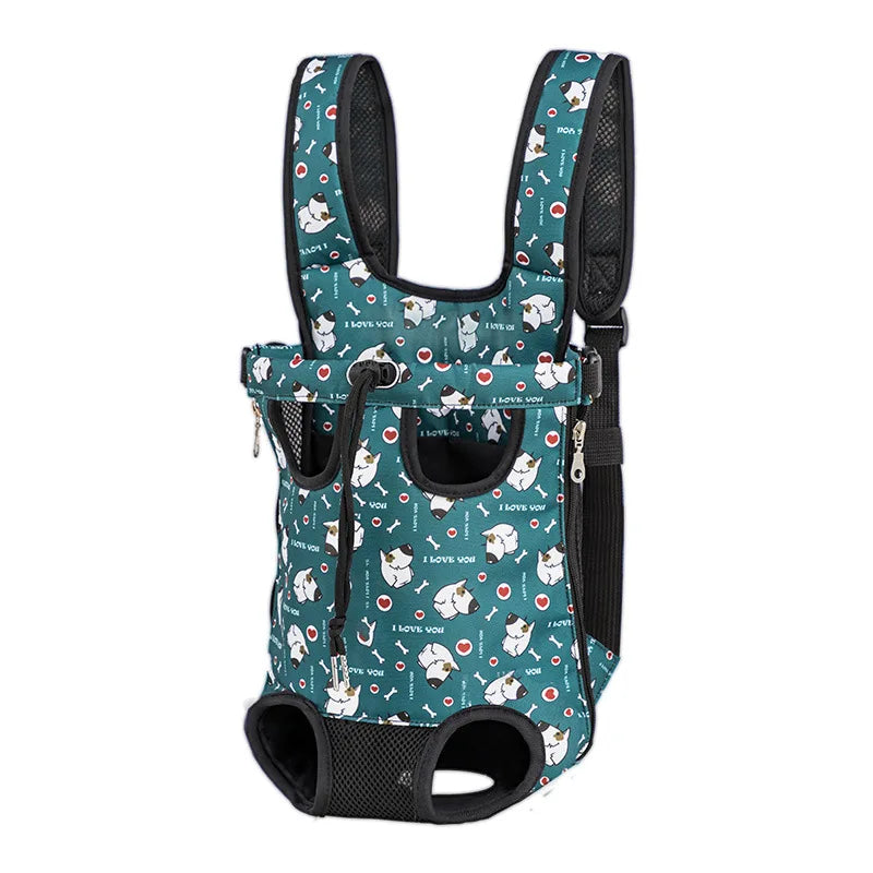 Bolsa de transporte ajustable para gatos, mochila de doble hombro para mascota