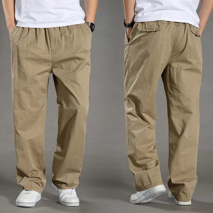 Pantalones cargo 95 % algodón para hombre, ropa de trabajo de verano