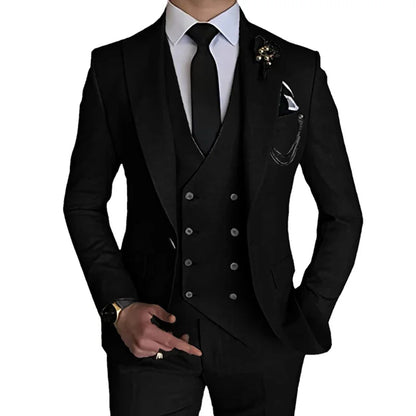 Trajes de moda para hombre, 3 piezas, estilo boutique, de ocio