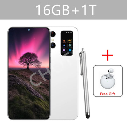 Teléfonos celulares S+ 25 Ultra Original 7.3HD 5G Dual SIM Smartphone