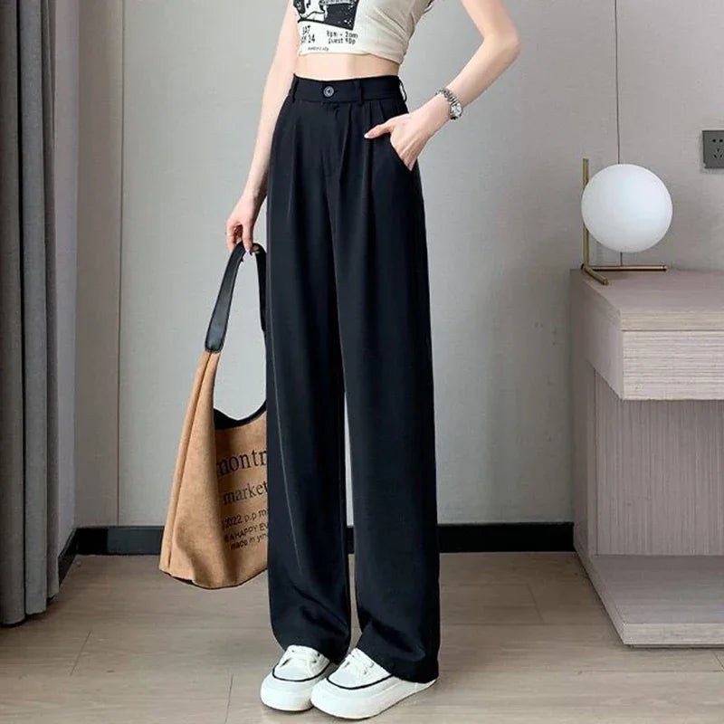 Pantalones de traje para mujer, pantalones clásicos de moda para dama