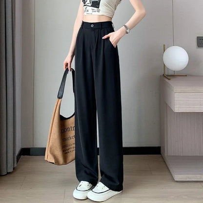 Pantalones de traje para mujer, pantalones clásicos de moda para dama