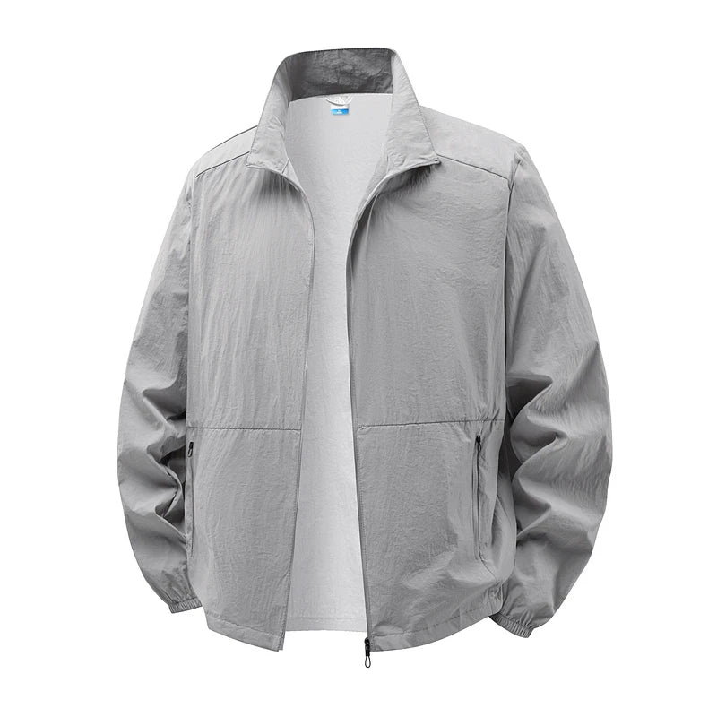 Chaqueta de senderismo ligera e impermeable de verano para hombre