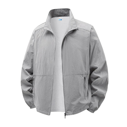Chaqueta de senderismo ligera e impermeable de verano para hombre