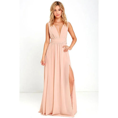 Vestido maxi sexy sin espalda de verano para mujer, de malla