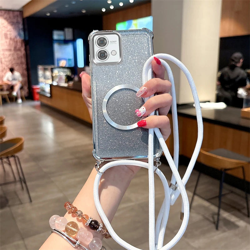 Funda magnética transparente con revestimiento para Realme 14, 14ProPlus