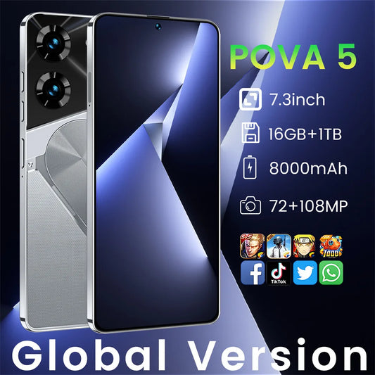 Teléfono celular Pova 5 Pro 2025, versión global, Android 13, 6800