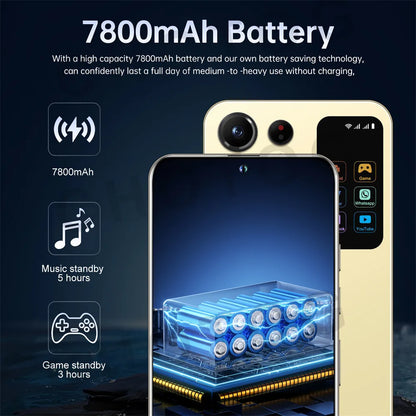 Teléfonos celulares S+ 25 Ultra Original 7.3HD 5G Dual SIM Smartphone