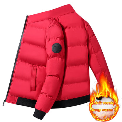 Chaqueta de algodón con cuello alto para otoño e invierno
