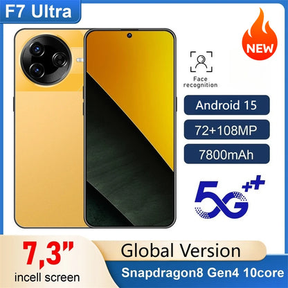 Nuevo teléfono móvil F7 Ultra Original 5G Dual Sim, pantalla HD de 7,3