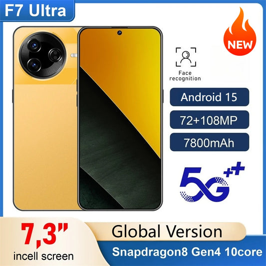 Nuevo teléfono móvil F7 Ultra Original 5G Dual Sim, pantalla HD de 7,3