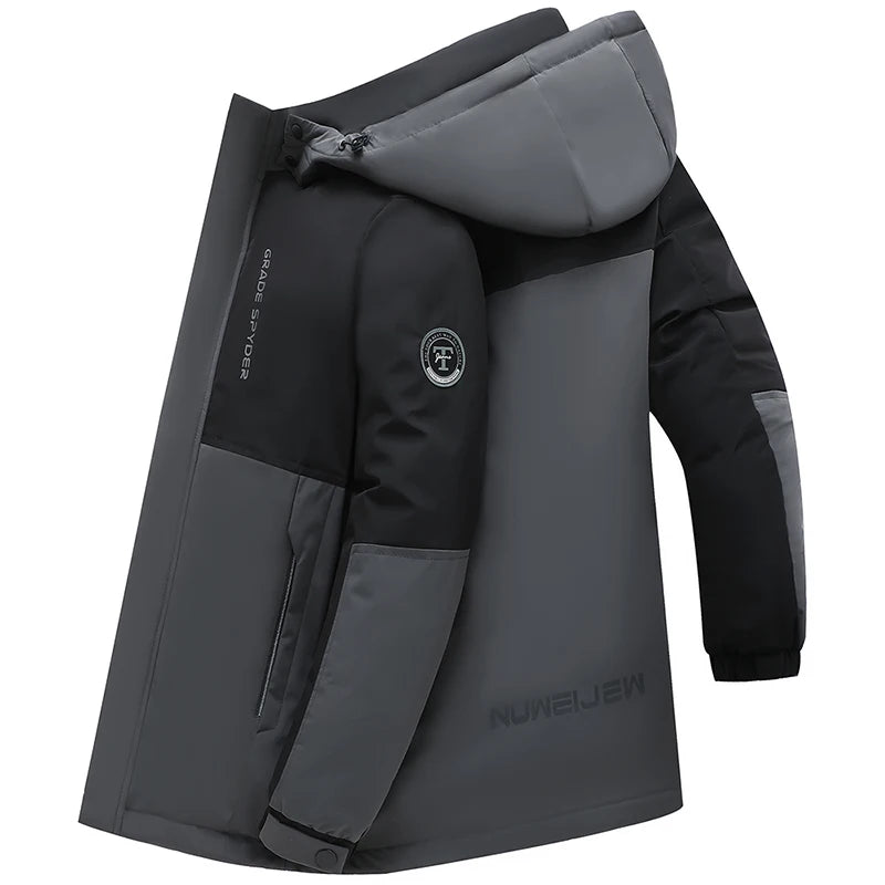 Nuevas parkas cálidas e impermeables para hombre, chaqueta informal