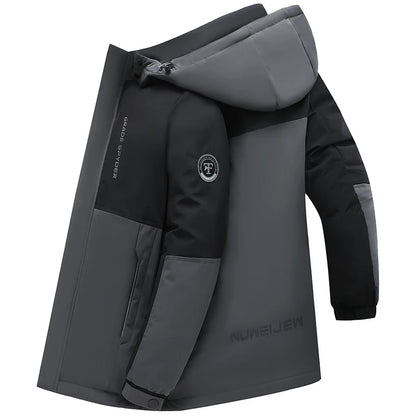 Nuevas parkas cálidas e impermeables para hombre, chaqueta informal