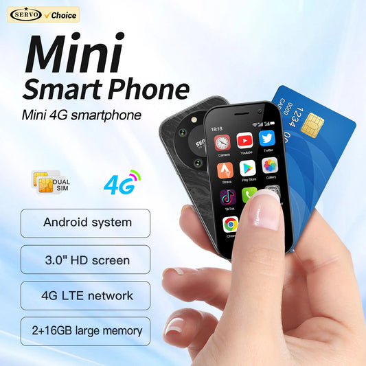 SERVO KING9000 Mini Smartphone 4G LTE, Android, Google Play, 16 GB